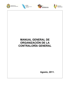 MANUAL GENERAL DE ORGANIZACIÓN DE LA CONTRALORÍA