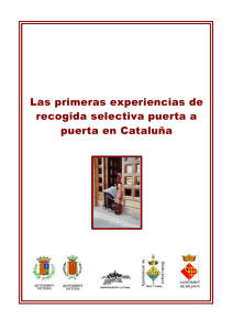 La recogida puerta a puerta en cataluña