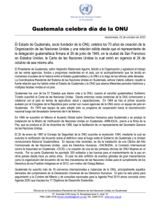 Guatemala celebra Día de la ONU (21 octubre 2015)