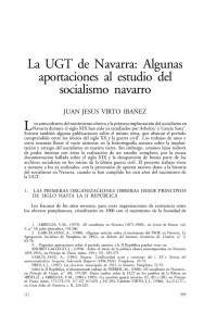 La UGT de Navarra: Algunas aportaciones al estudio