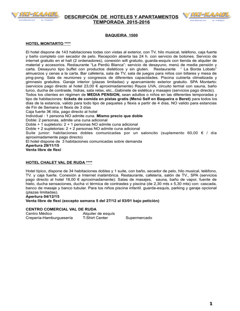 Descripci n Alojamientos