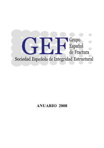 anuario 2008 - Grupo Español de Fractura, GEF