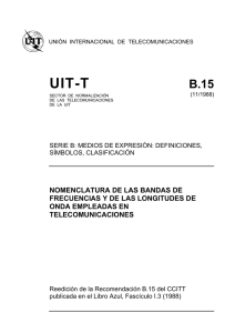 Rec. UIT-T B.15 (11/1988) – NOMENCLATURA DE LAS