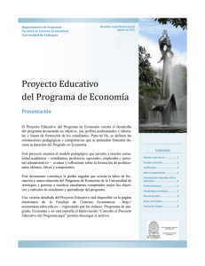 Proyecto Educativo del Programa de Economía