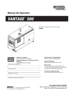 vantage® 500 - Lincoln Electric
