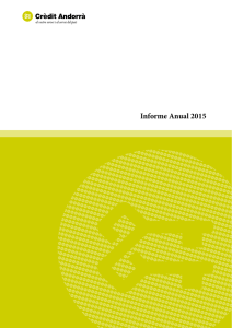 Informe Anual 2015 - Fundació Crèdit Andorrà