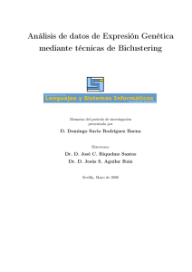 Análisis de datos de Expresión Genética mediante técnicas de