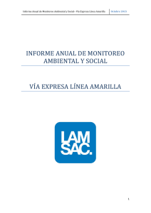Informe Anual de Monitoreo Ambiental y Social– Vía Expresa Línea