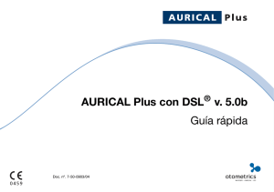 AURICAL Plus con DSL v. 5.0b Guía rápida