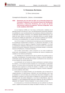 Resolución de 6 de abril de 2015 - Boletín Oficial de la Región de