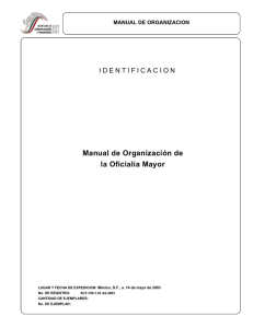 Manual de Organización de la Oficialía Mayor