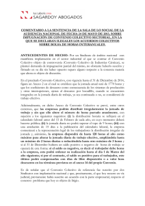 comentario a la sentencia de la sala de lo social de la audiencia