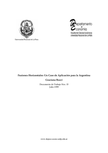 Fusiones Horizontales: Un Caso de Aplicación para la Argentina