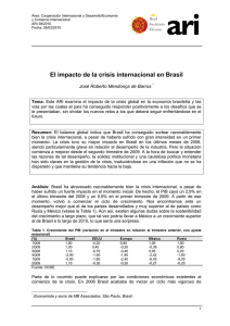 El impacto de la crisis internacional en Brasil