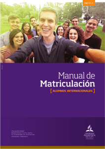 Manual de Matriculación (Alumnos Internacionales)