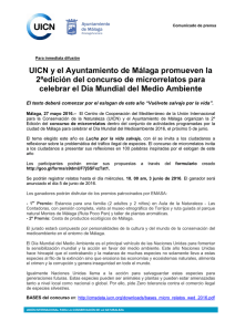 UICN y el Ayuntamiento de Málaga promueven la 2ªedición del