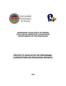 proyecto educativo de programa - Universidad Tecnológica de Pereira