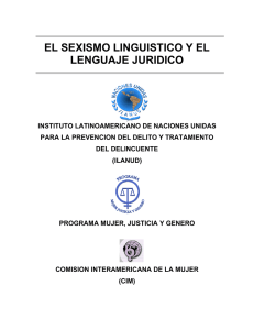 el sexismo linguistico y el lenguaje juridico