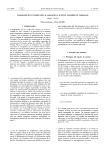 Comunicación de la Comisión sobre la cooperación en la Red de