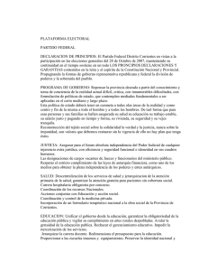 PLATAFORMA ELECTORAL PARTIDO FEDERAL DECLARACION