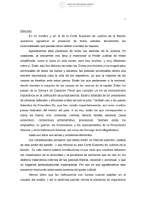 discurso - Cumbre Judicial Iberoamericana