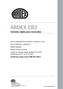ARDEX EB2 Cemento rápido para recrecidos