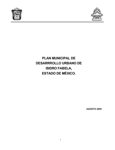 plan municipal de desarrrollo urbano de isidro fabela, estado