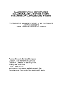 EL ARTE MEDITATIVO Y CONTEMPLATIVO EN LAS PINTURAS DE