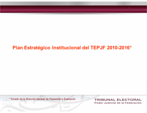 Plan Estratégico Institucional del TEPJF 2010-2016