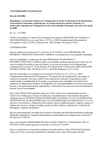 UNIVERSIDADES NACIONALES Decreto 366/2006 Homológase el