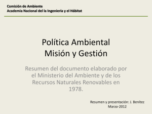 Política Ambiental Misión y Gestión