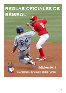 reglas oficiales de béisbol - Real Federación Española de Béisbol y