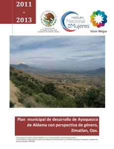 Plan municipal de desarrollo de Ayoquezco de Aldama con