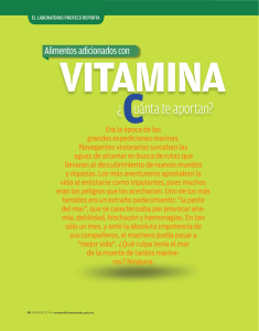Alimentos adicionados con vitamina C, enero