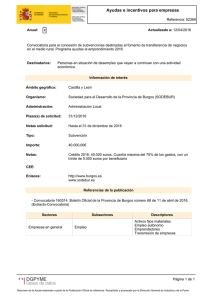 Convocatoria 160314. Boletín Oficial de la Provincia de Burgos