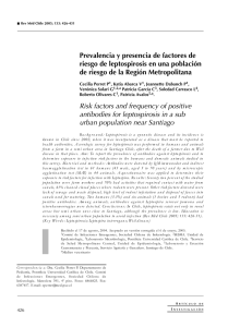 Prevalencia y presencia de factores de riesgo de leptospirosis en