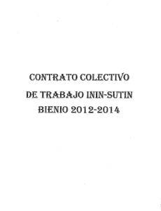 Page 1 Page 2 CONTRATO COLECTIVO DE TRABAJO ININ SUTIN