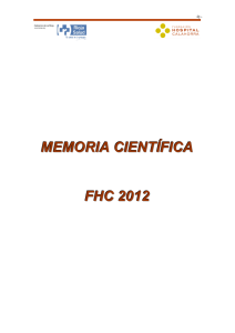 Memoria científica 2012 - Fundación Hospital Calahorra