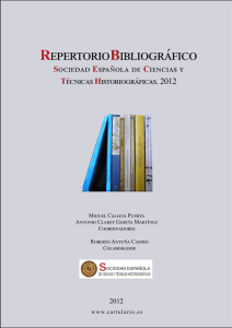 acceso al" repertorio bibliográfico de la secctthh, 2012"