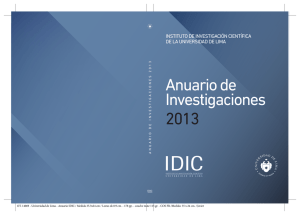 Anuario de Investigaciones 2013