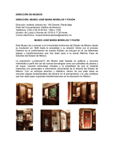 DIRECCIÓN DE MUSEOS DIRECCIÓN: MUSEO JOSÉ MARÍA