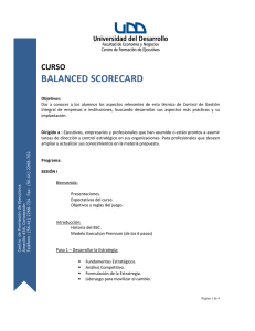 balanced scorecard - Universidad del Desarrollo