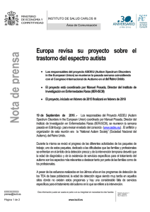 Europa revisa su proyecto sobre el trastorno del espectro autista