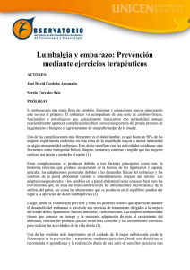 Lumbalgia y embarazo: Prevención mediante ejercicios terapéuticos