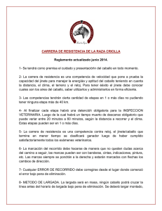 CARRERA DE RESISTENCIA DE LA RAZA CRIOLLA Reglamento