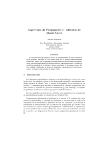 Algoritmos de Propagaci on II. M etodos de Monte Carlo