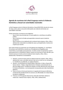 Agenda de reuniones de la Red Uruguaya contra la Violencia