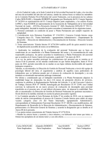 ACTA PARITARIA Nº - Dirección de Gestión del Personal Nodocente
