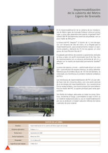 Impermeabilización de la cubierta del Metro Ligero de Granada