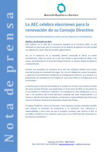 La AEC celebra elecciones para la renovación de su Consejo